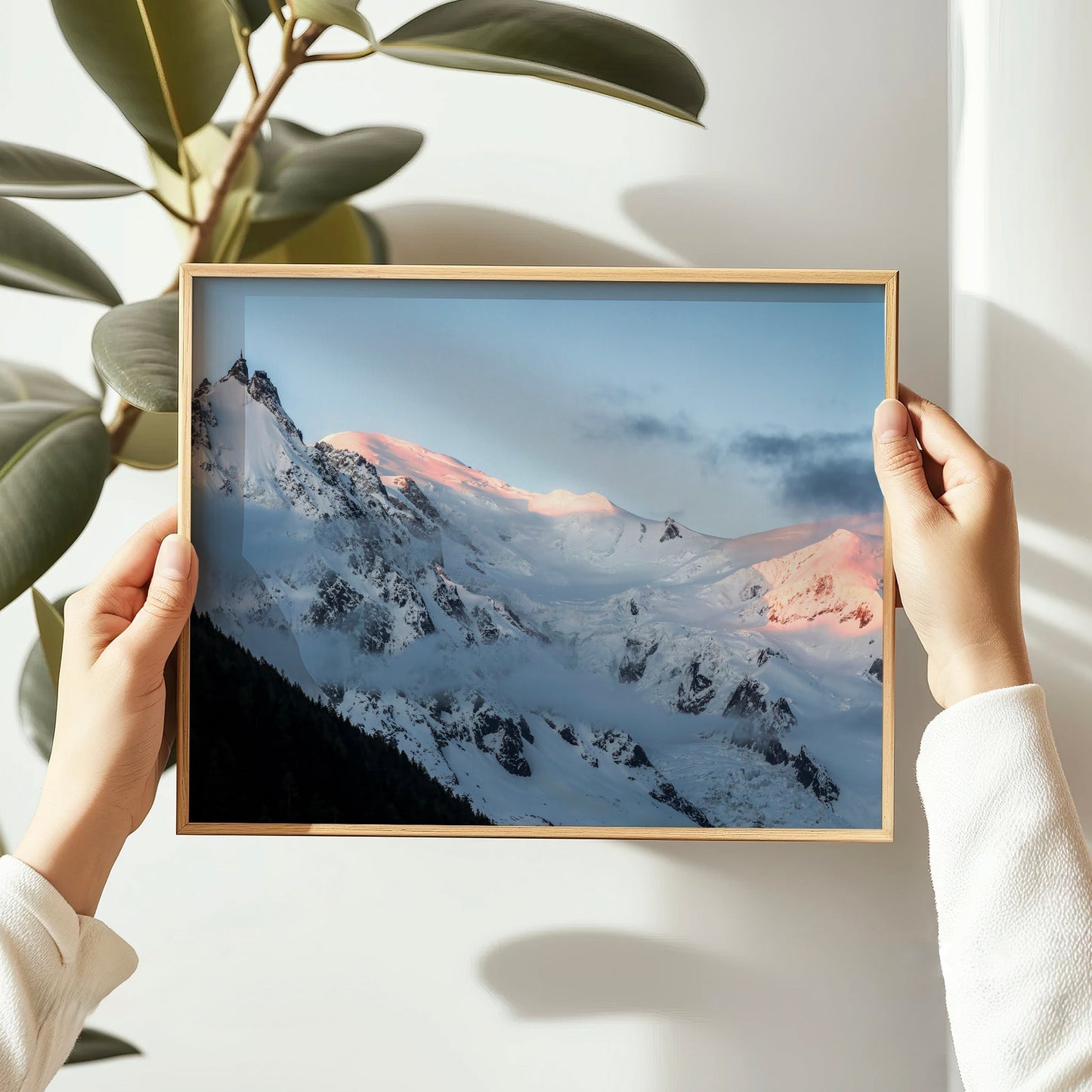 Aiguille Du Midi Kunstdruck Alpenglühen - 5x7–A4, Papier 200 g/m²