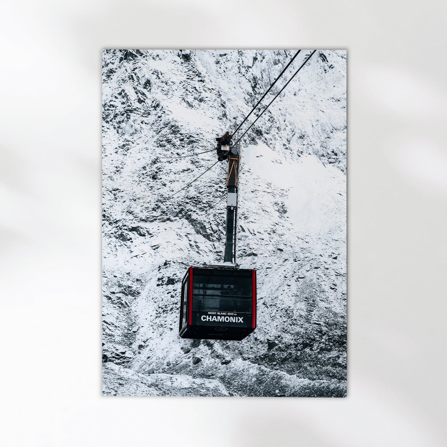 Aiguille Du Midi Seilbahn Kunstdruck - Auflage 1, 300 DPI, A4
