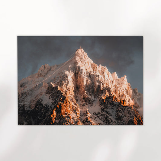 Aiguille Du Midi Berglandschaft Druck - Größe 30x40 cm, 200 g/m², FSC