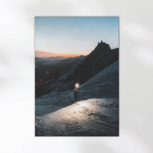 AlpinFoto Bergsteiger Twilight - Auflage 1, Papiergewicht 200 g Größe 30x40 cm