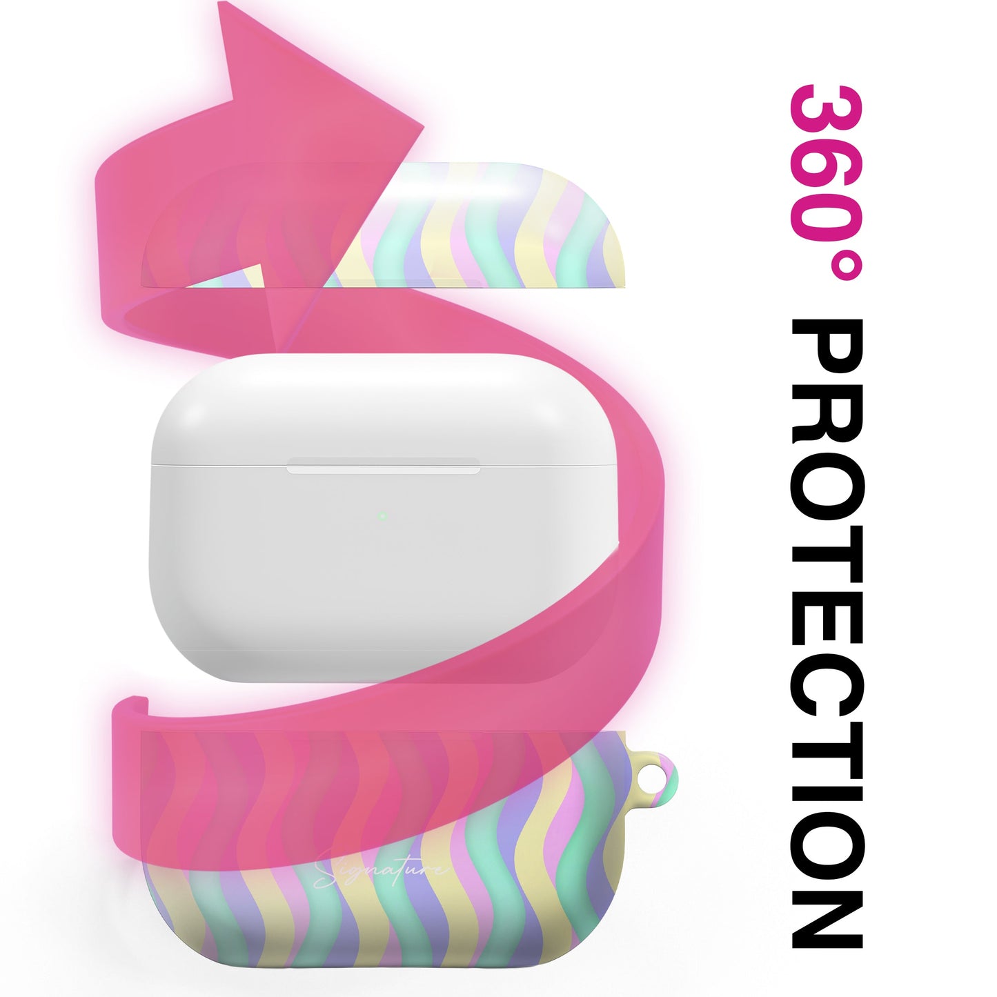 Husă NALIA Curves pentru AirPods Pro, cu design elegant - Dimensiune 6,2x4,0 cm, TPU