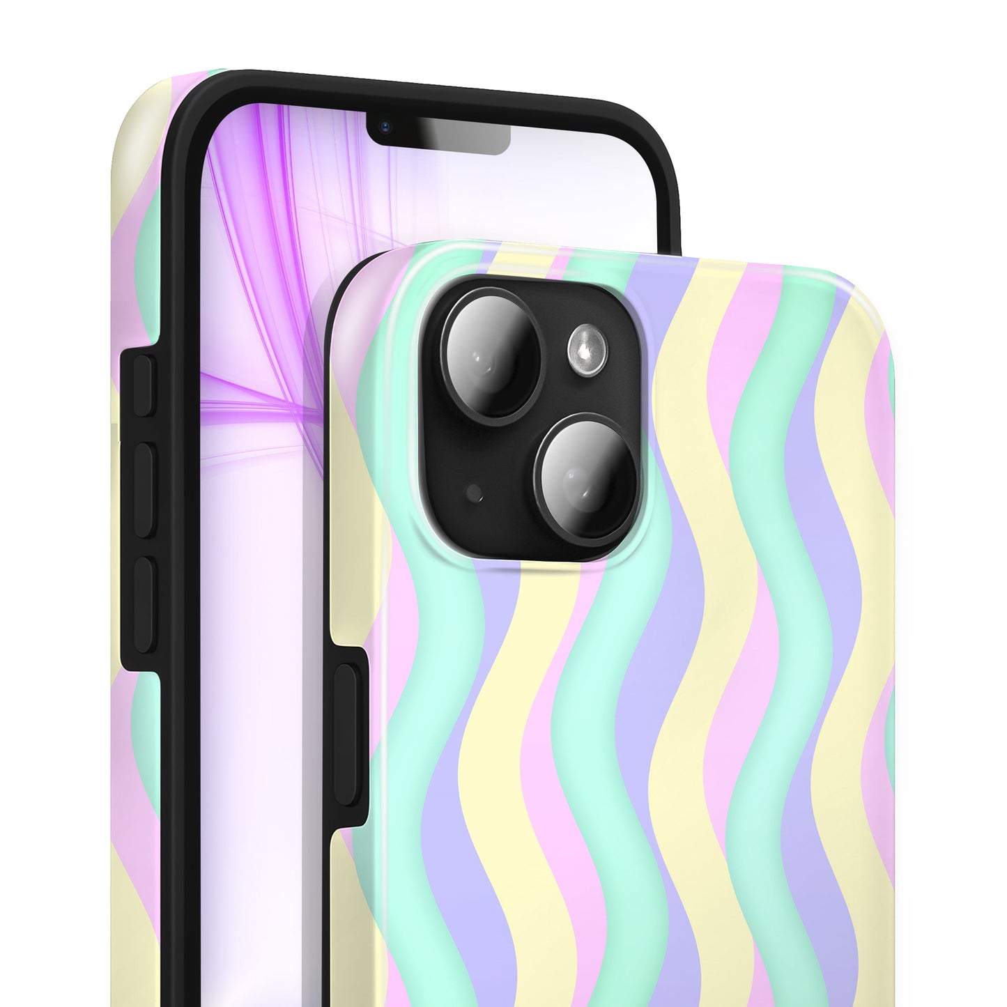 Husă NALIA Berlin Curves cu design Wave - Compatibilă cu iPhone 14, silicon TPU, ultraușoară