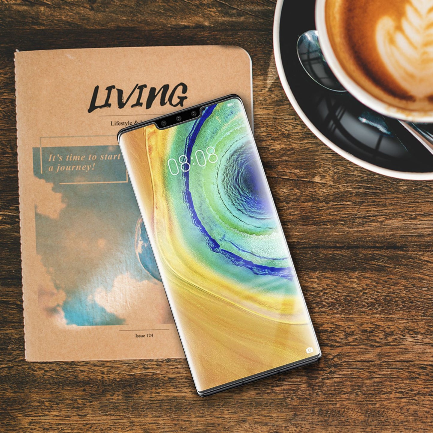 NALIA Schutzglas für Huawei Mate30 Pro Glas, 9H Full-Cover Screen Display Schutz