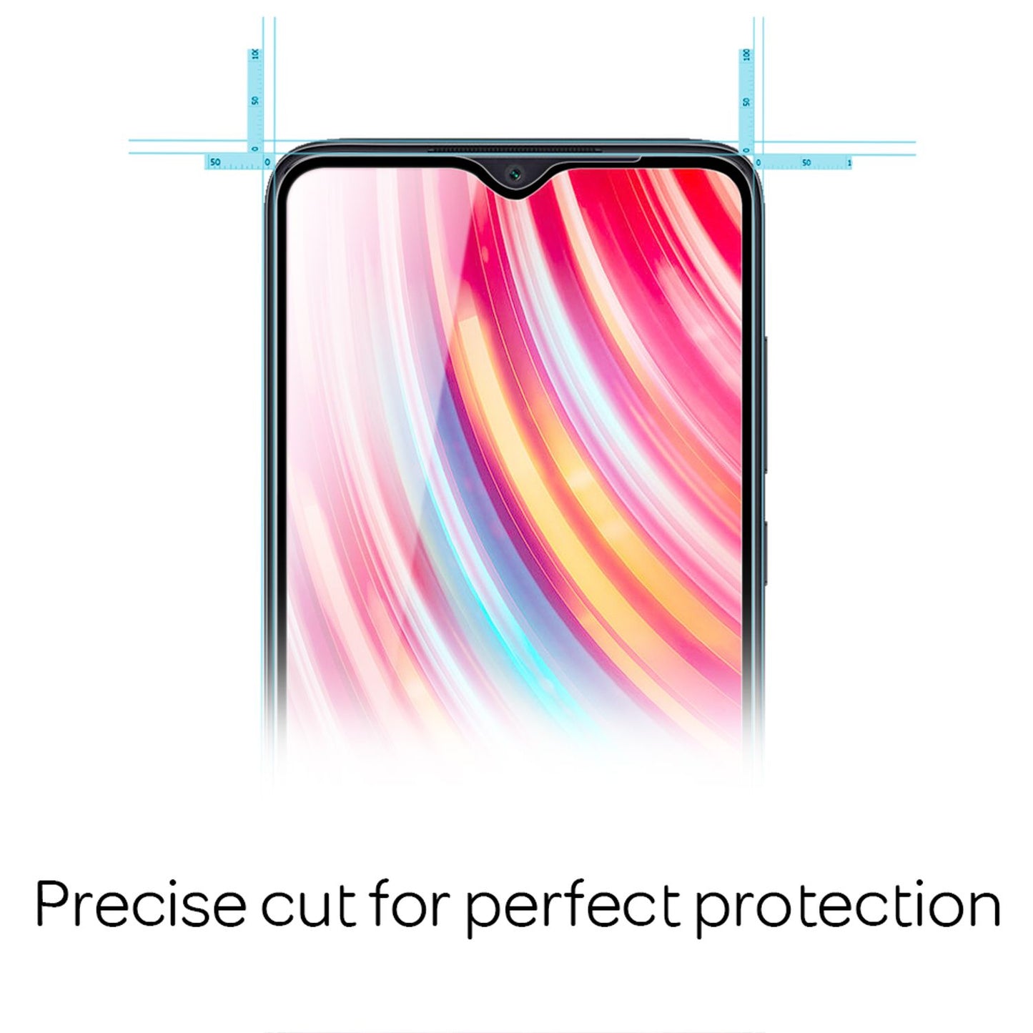 NALIA (2-Pack) Schutzglas für Xiaomi Redmi Note 8 Pro Glas Screen Display Schutz