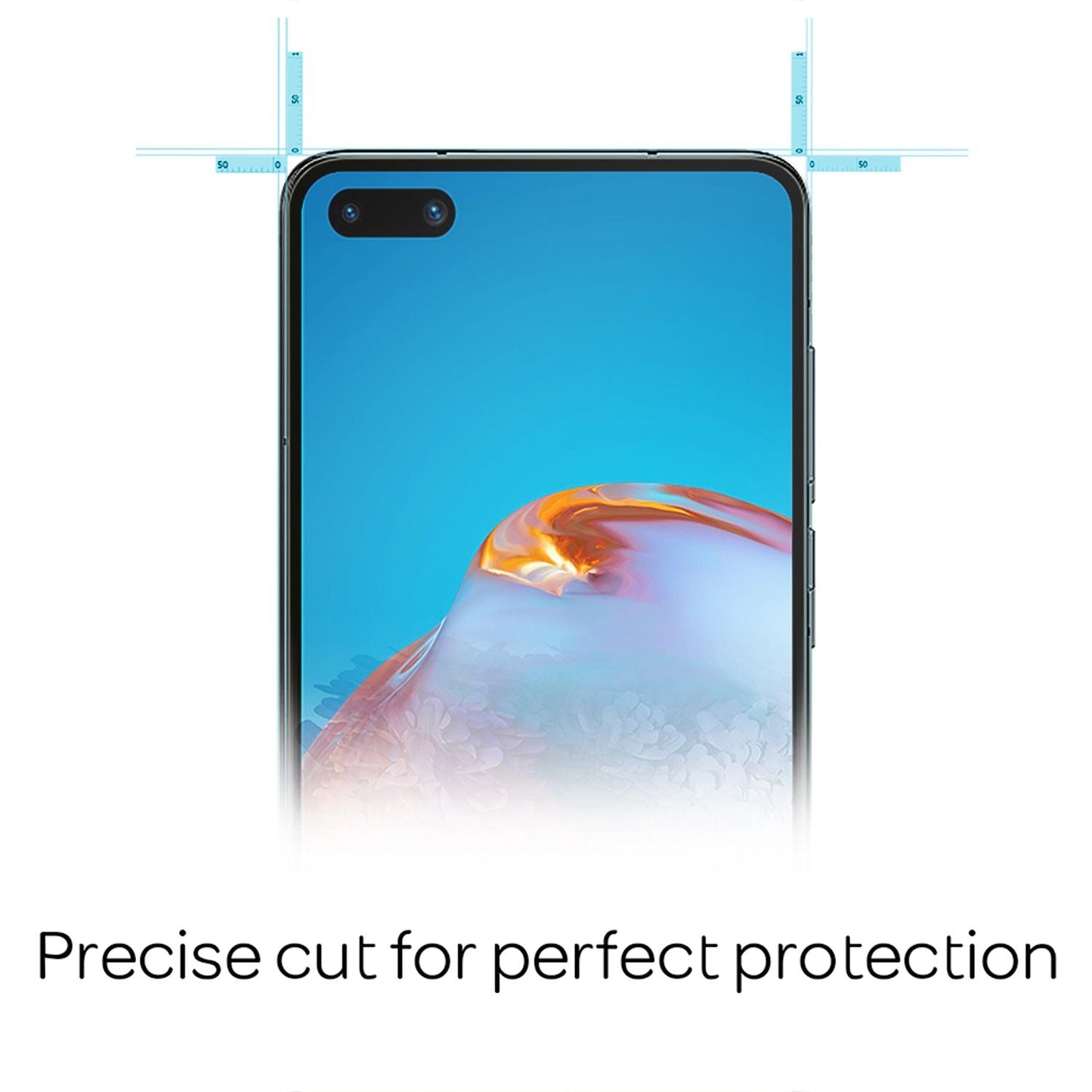 NALIA 2x Schutz Glas für Huawei P40, 9H Full Cover Handy Display Folie LCD Film