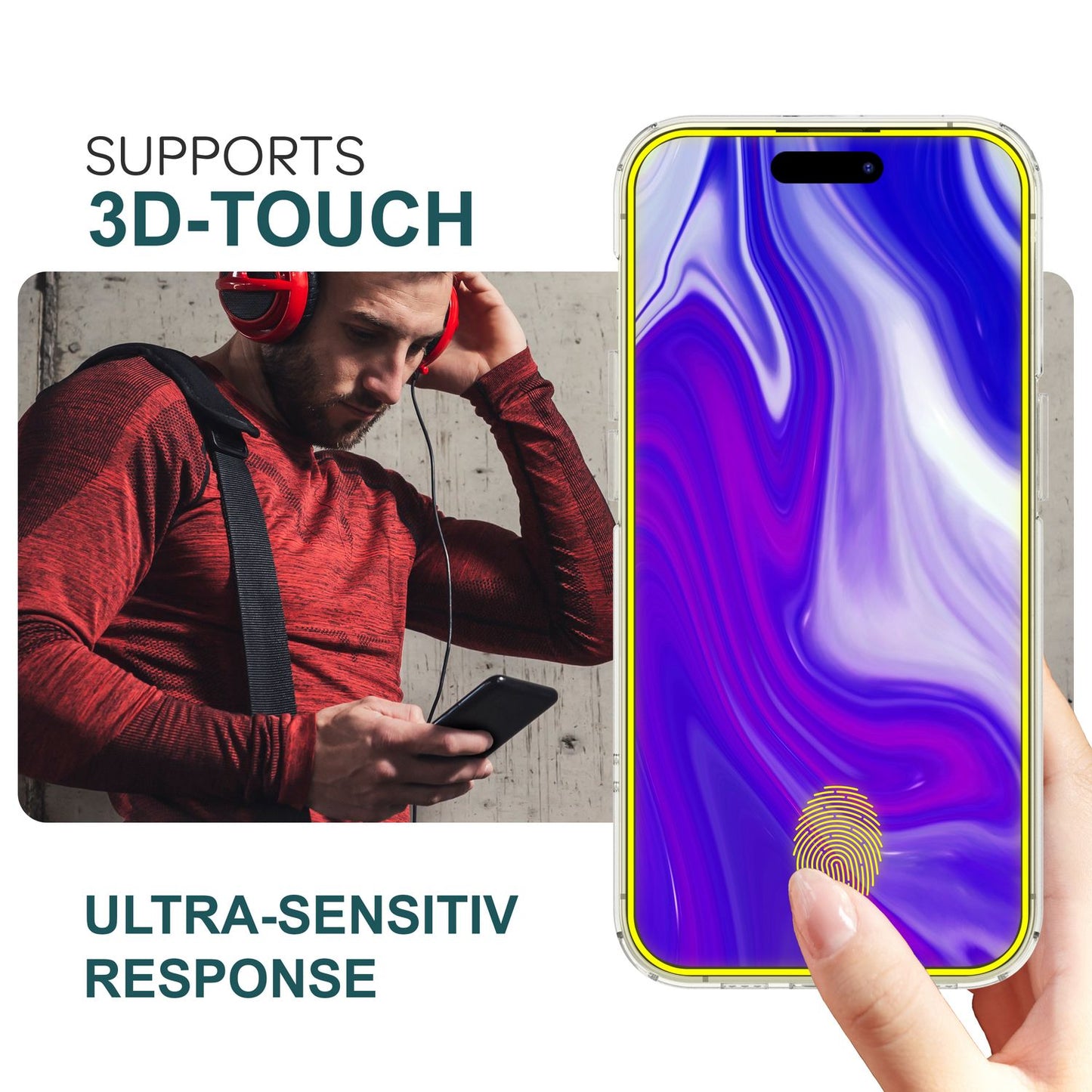 NALIA Berlin ArmorGlassX Schutzglas - Rundumschutz Display Inkl Applikator 9H Für iPhone 15 Plus 2er Set