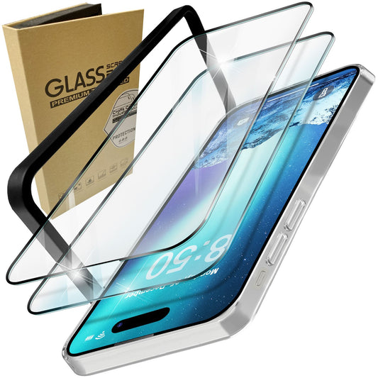 NALIA ArmorGlassX Schutzglas Mit Applikator - 2x, 9H Härte, Für iPhone 15 Pro Max
