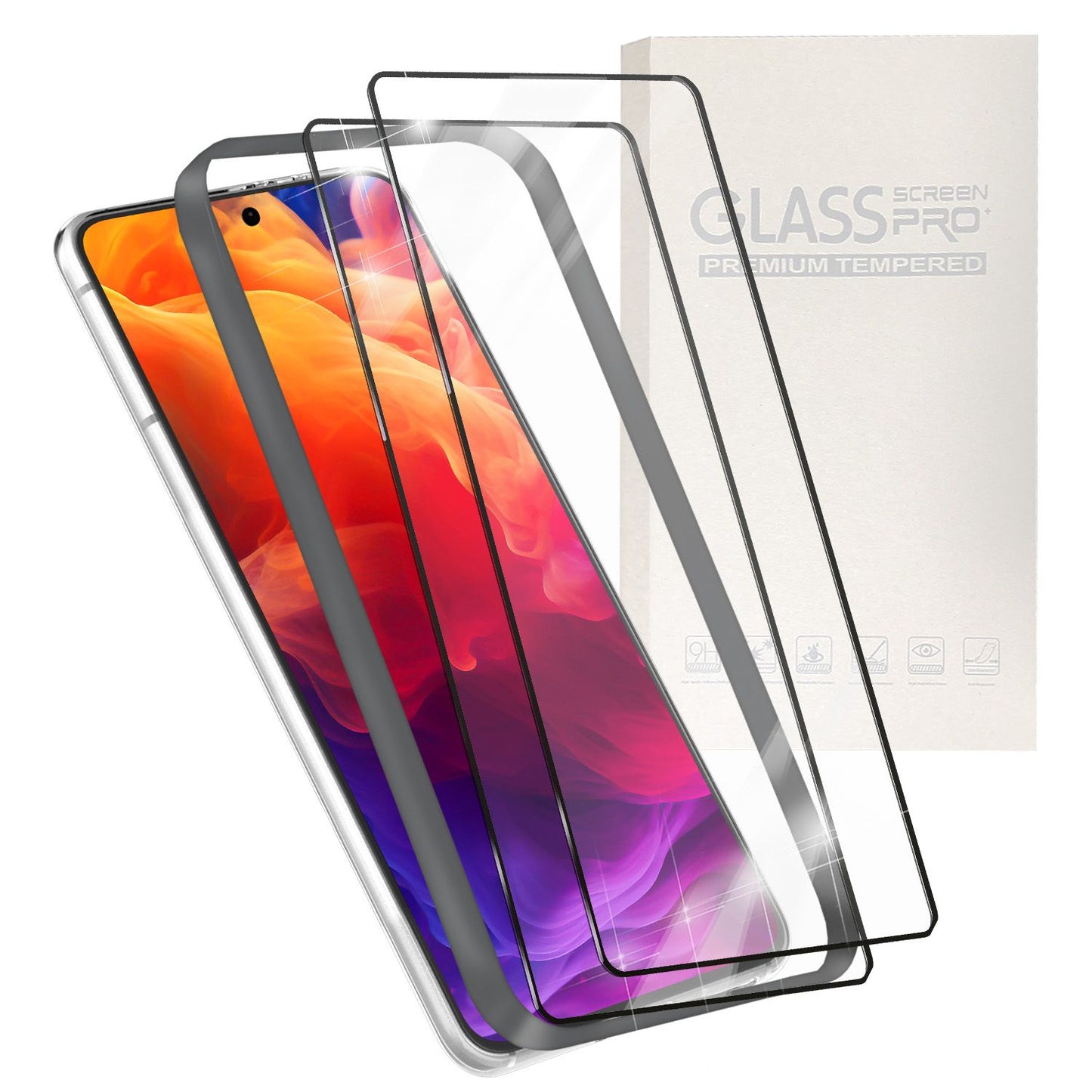 NALIA ArmorGlassX Schutzglas - 9H Härte, Für Samsung Galaxy S24, Set 2x Glas + Applikator