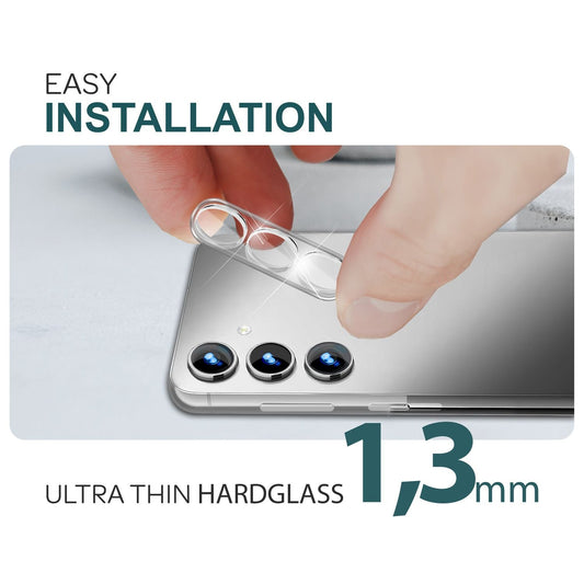 NALIA [2 Stück] Kamera-Schutzglas für Samsung Galaxy S24 Plus Glas, Klarer Kratzfester 9H Linsen-Schutz für Rückkamera