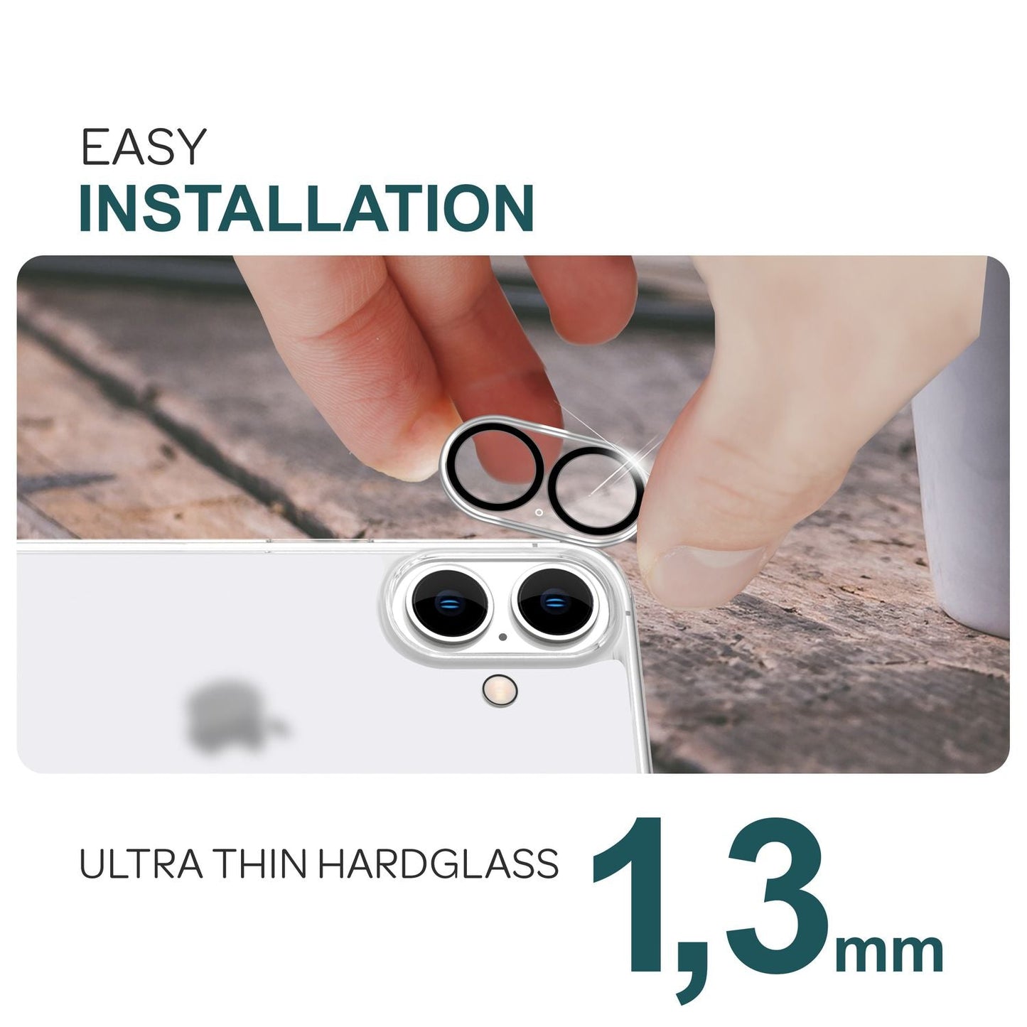 NALIA 2x Kamera Schutzglas für iPhone 16 Plus, Klarer Linsenschutz für Rückkamera, Transparenter Kameraschutz Kameraglas