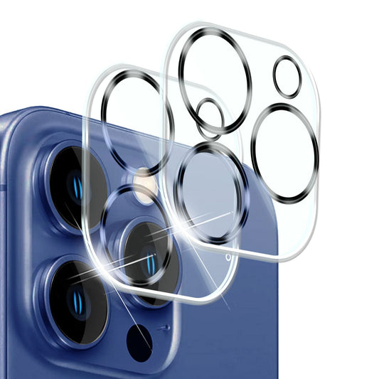 NALIA 2x Kamera Schutzglas für iPhone 16 Pro, Klarer Linsenschutz für Rückkamera, Transparenter Kameraschutz, Kameraglas
