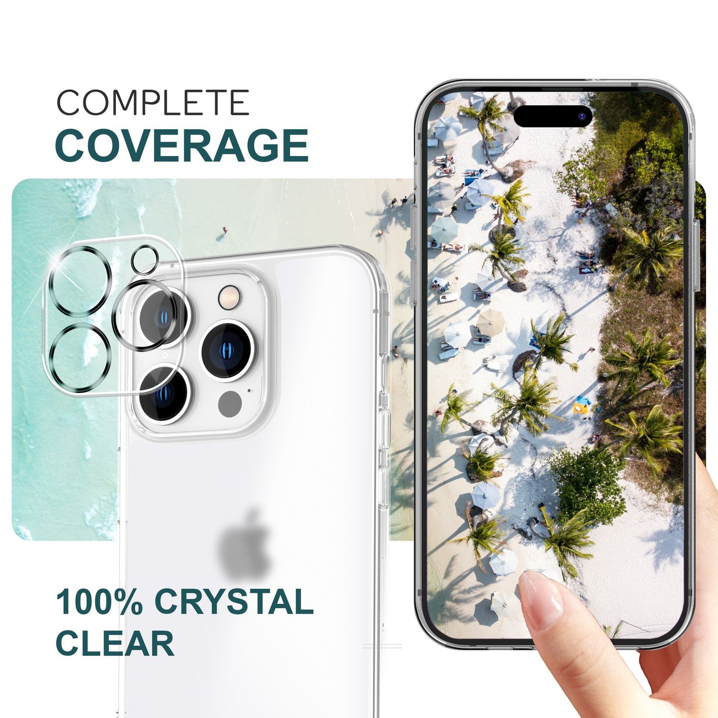 NALIA 2x Kamera Schutzglas für iPhone 16 Pro, Klarer Linsenschutz für Rückkamera, Transparenter Kameraschutz, Kameraglas