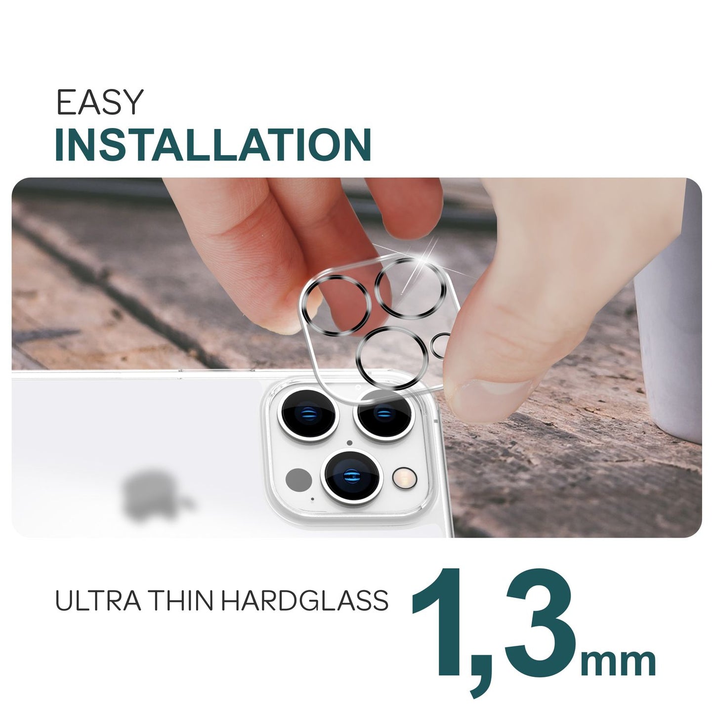 NALIA Kameraschutzglas iPhone 16 Pro Max Transparenter Linsenschutz - 9H Härte, Dicke 0,3 mm, Passgenau