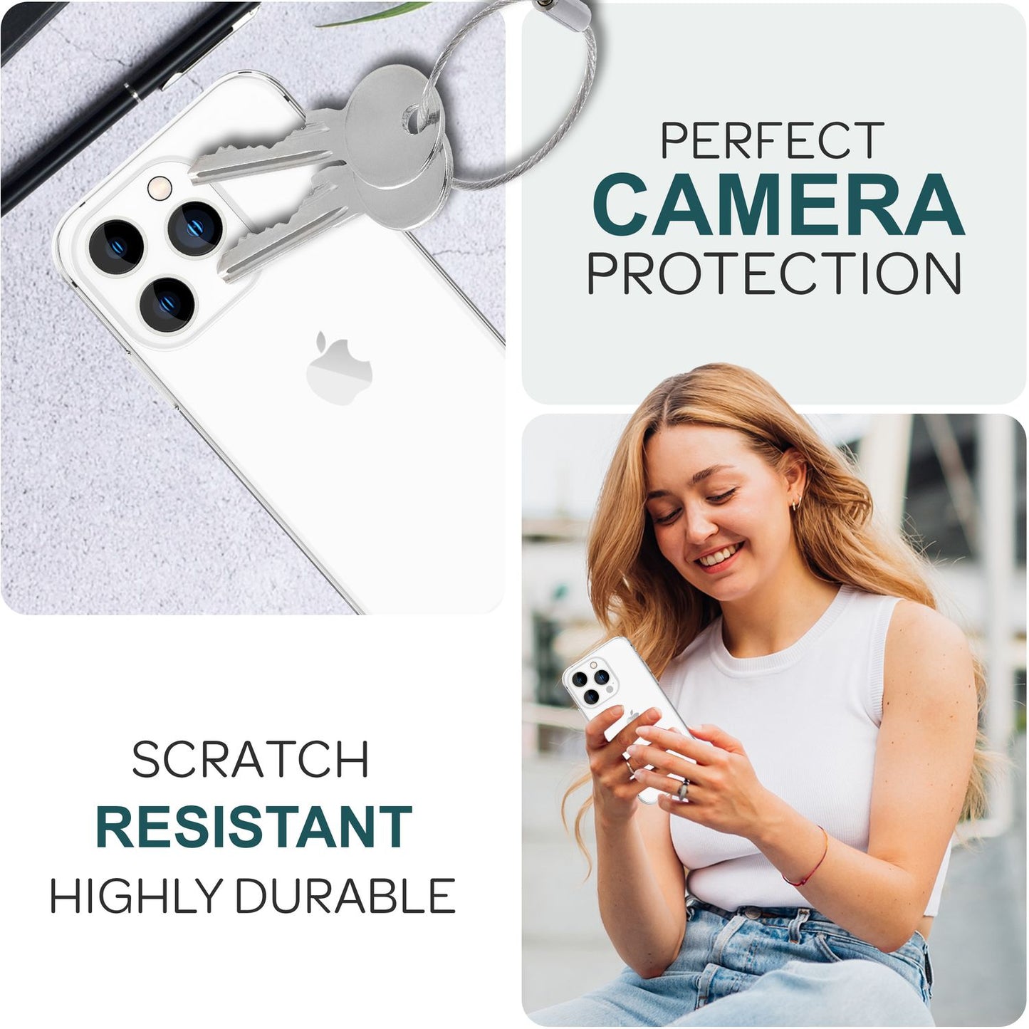 NALIA Kameraschutzglas iPhone 16 Pro Max Transparenter Linsenschutz - 9H Härte, Dicke 0,3 mm, Passgenau