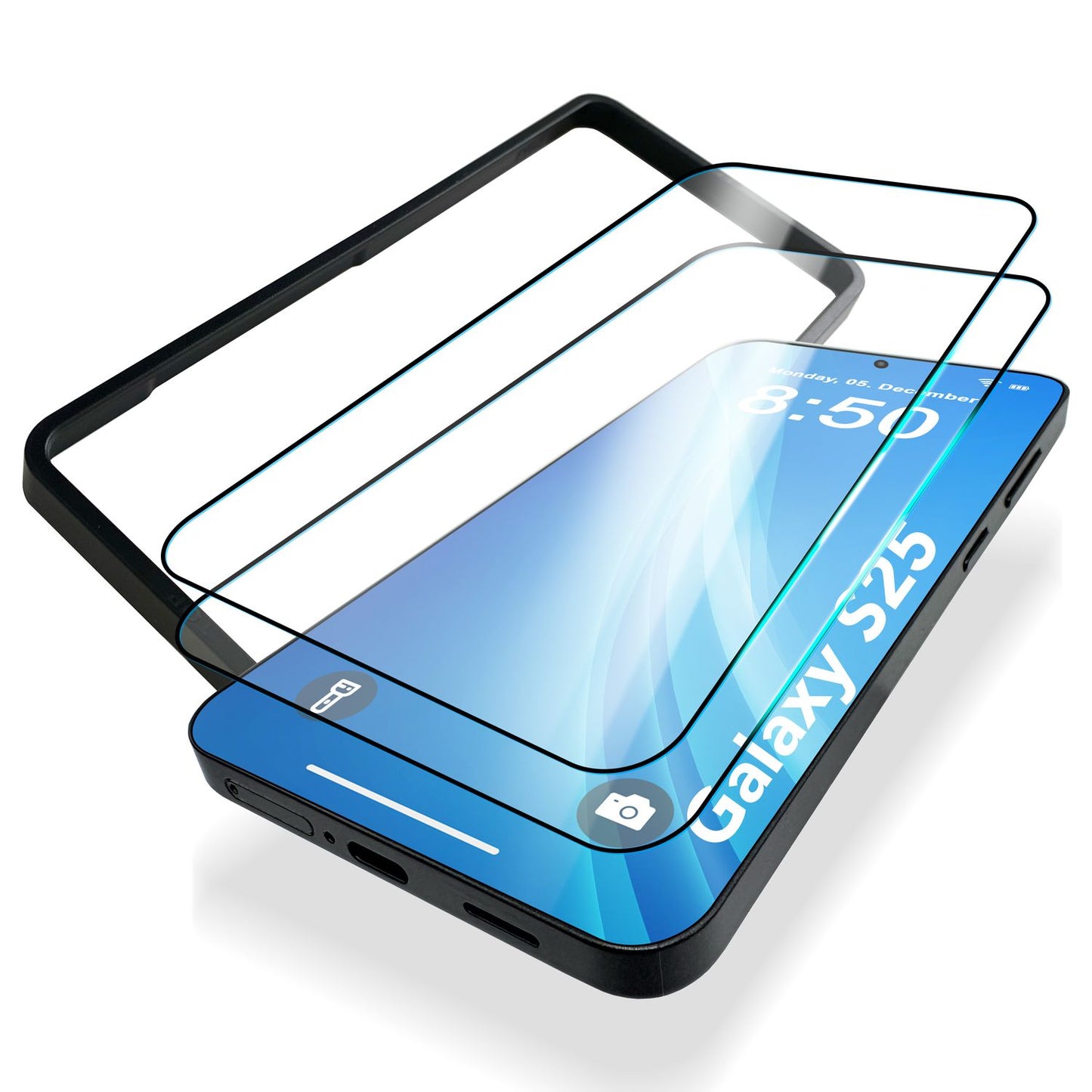 NALIA ArmorGlassX Samsung Galaxy S25 Ultra Klarer Displayschutz - Dicke 0,33 mm Härte 9H Passgenaue Installation