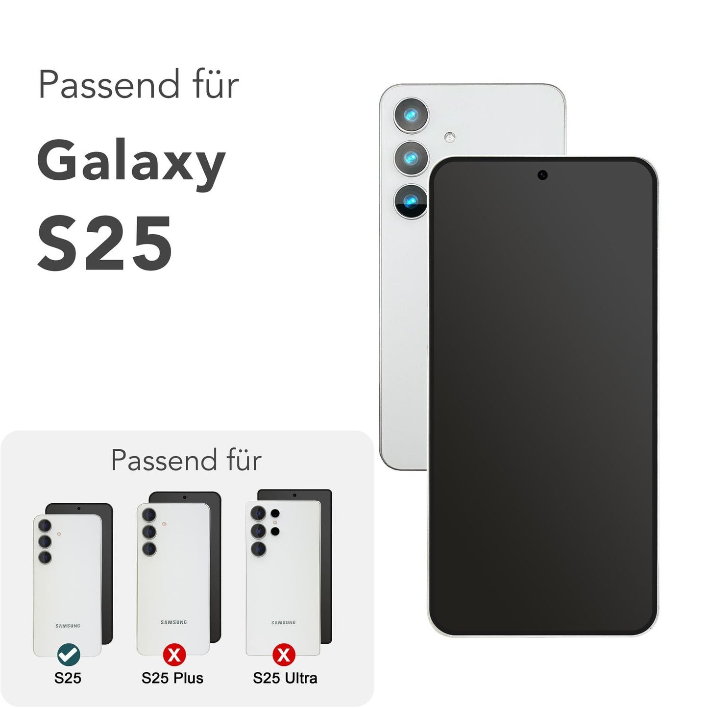 NALIA ArmorGlassX Samsung Galaxy S25 Ultra Klarer Displayschutz - Dicke 0,33 mm Härte 9H Passgenaue Installation