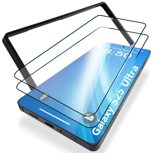 NALIA ArmorGlassX Hochtransparenter Displayschutz Mit Schwarzem Rand - 9H Härte Dicke 0,33 Mm Passend Galaxy S25 Ultra