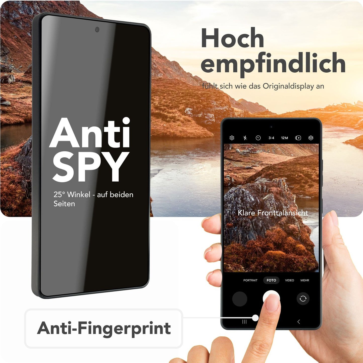 NALIA AntiSpyX Galaxy S25 Ultra Glas Privacy Schutzglas - Blickschutz 9H Härte 0,33 mm