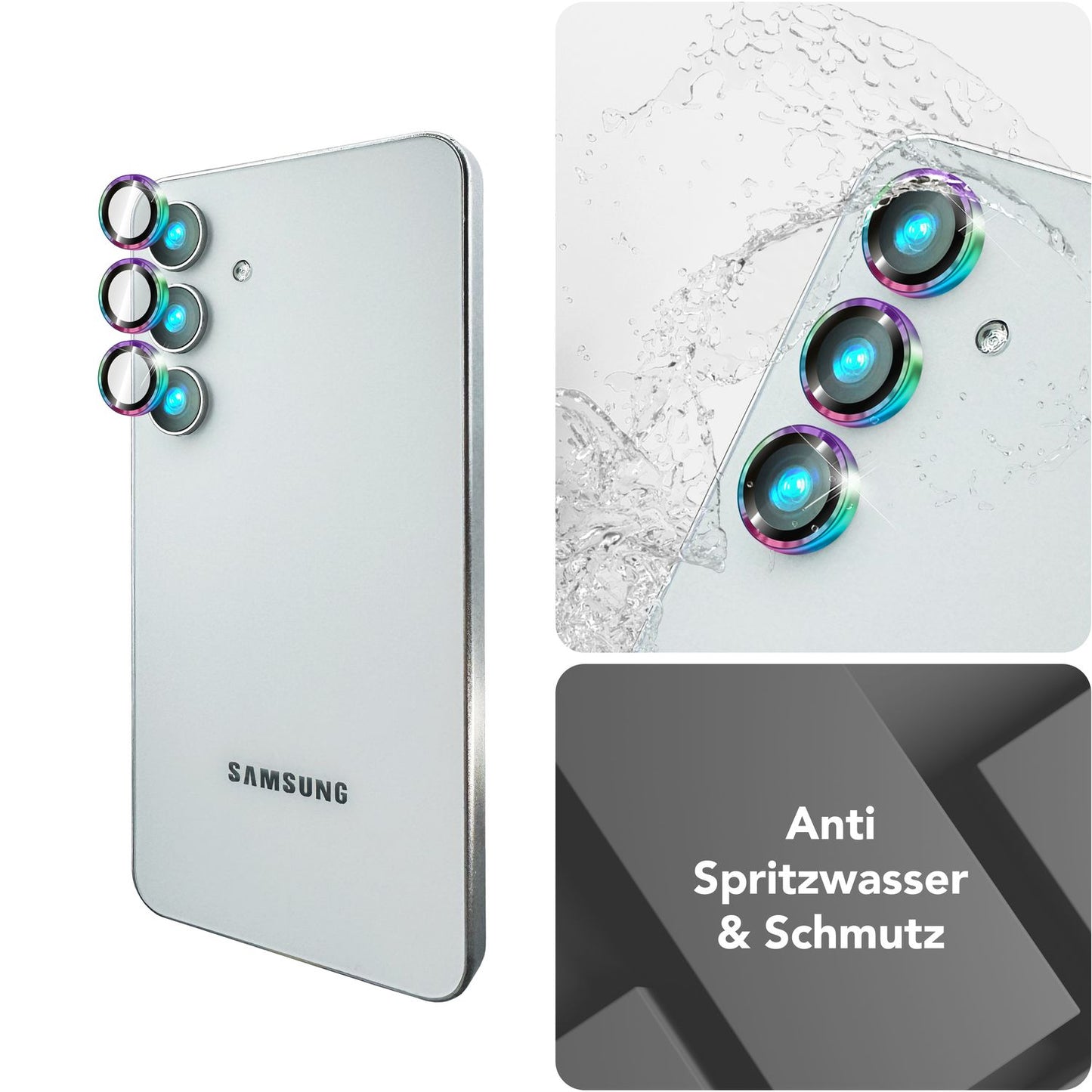 NALIA Focus.Pro CLX - Reflexionsfreier Kameraschutz 9H Glas 3er