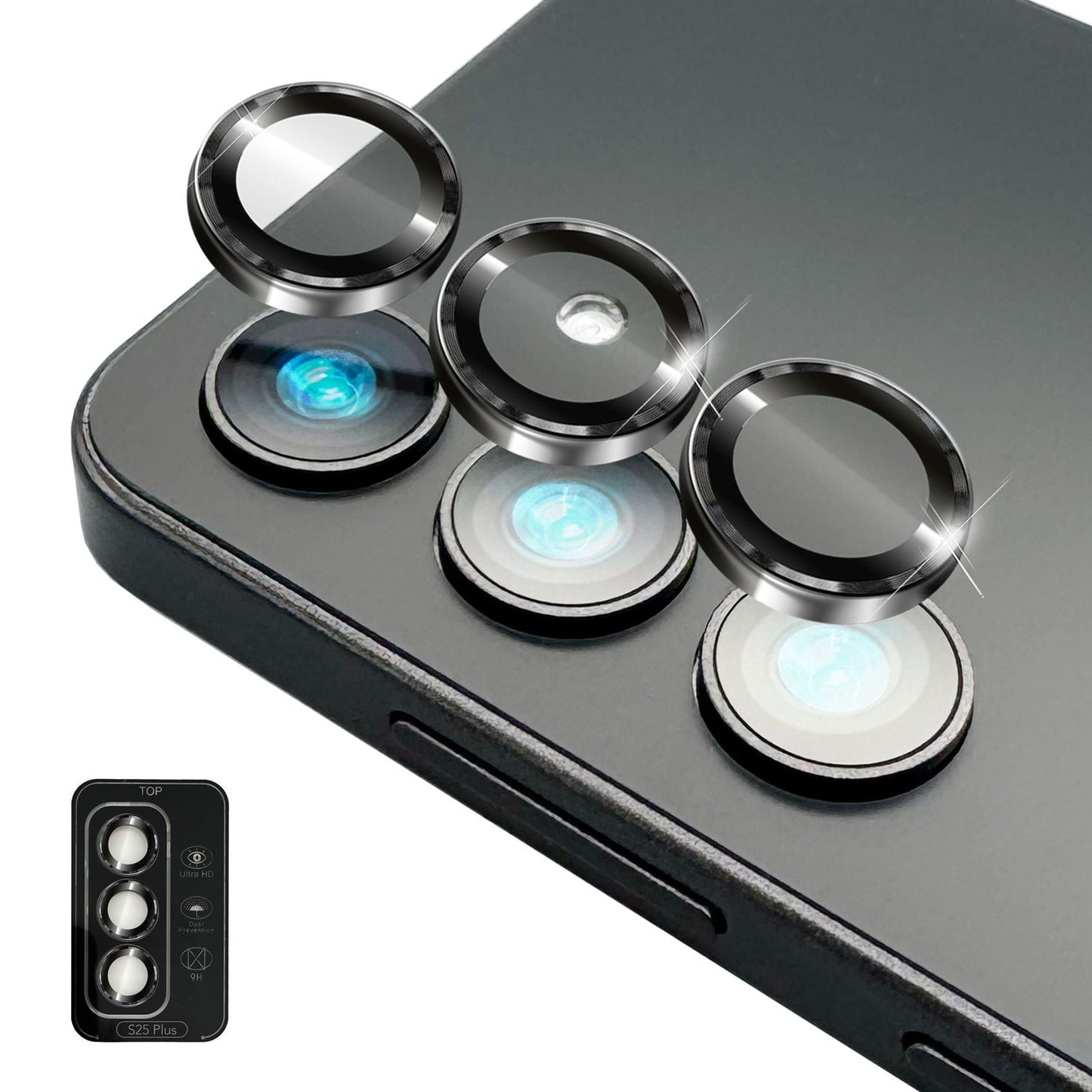 NALIA Focus.Pro CLX - Reflexionsfreier Kameraschutz 9H Glas 3er