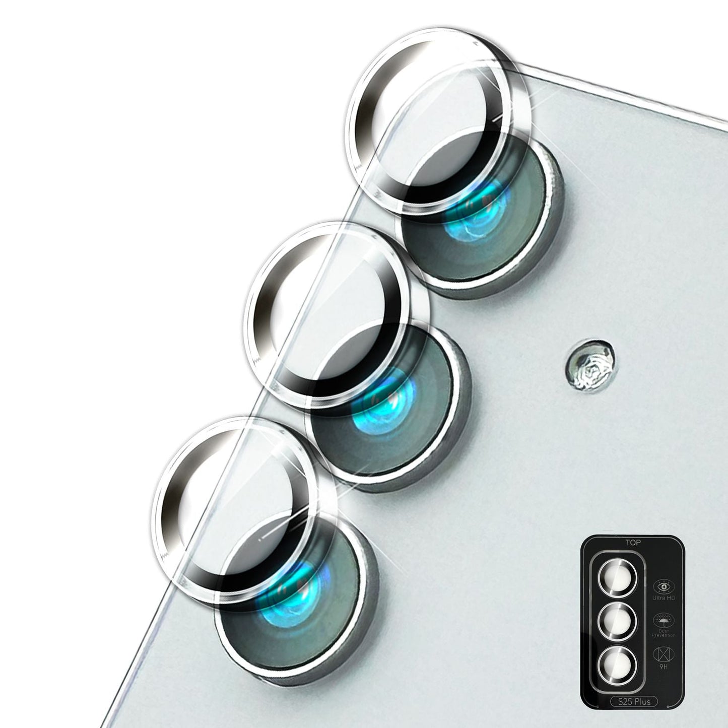 NALIA Focus.Pro CLX - Reflexionsfreier Kameraschutz 9H Glas 3er