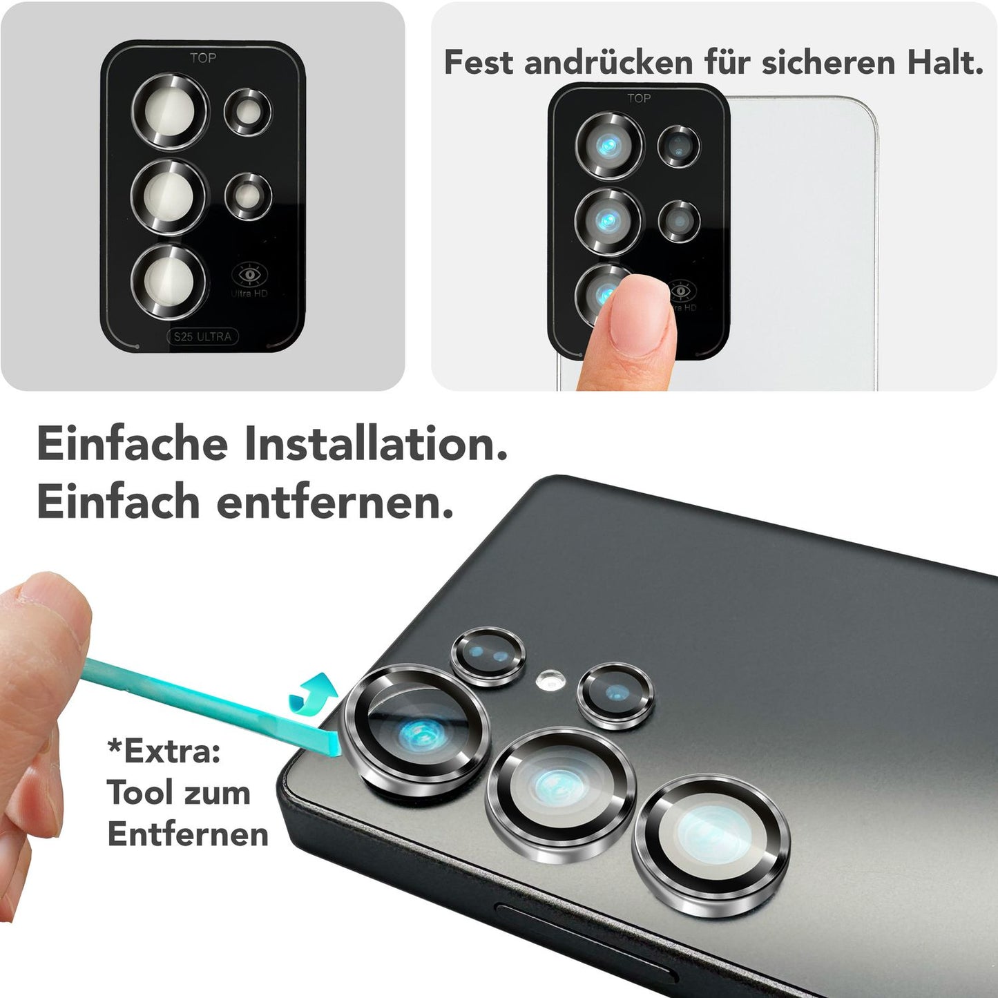 NALIA Focus.Pro CLX Reflexionsfreies Glas - 9H Für S25 Ultra 5er Pack