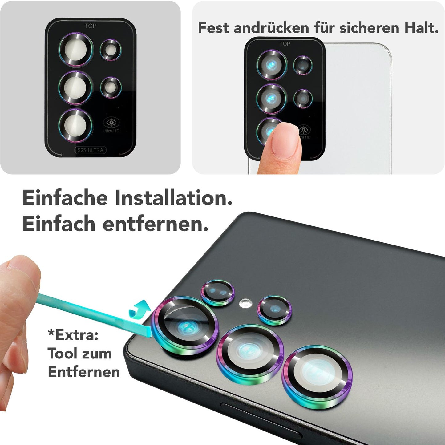 NALIA Focus.Pro CLX Reflexionsfreies Glas - 9H Für S25 Ultra 5er Pack
