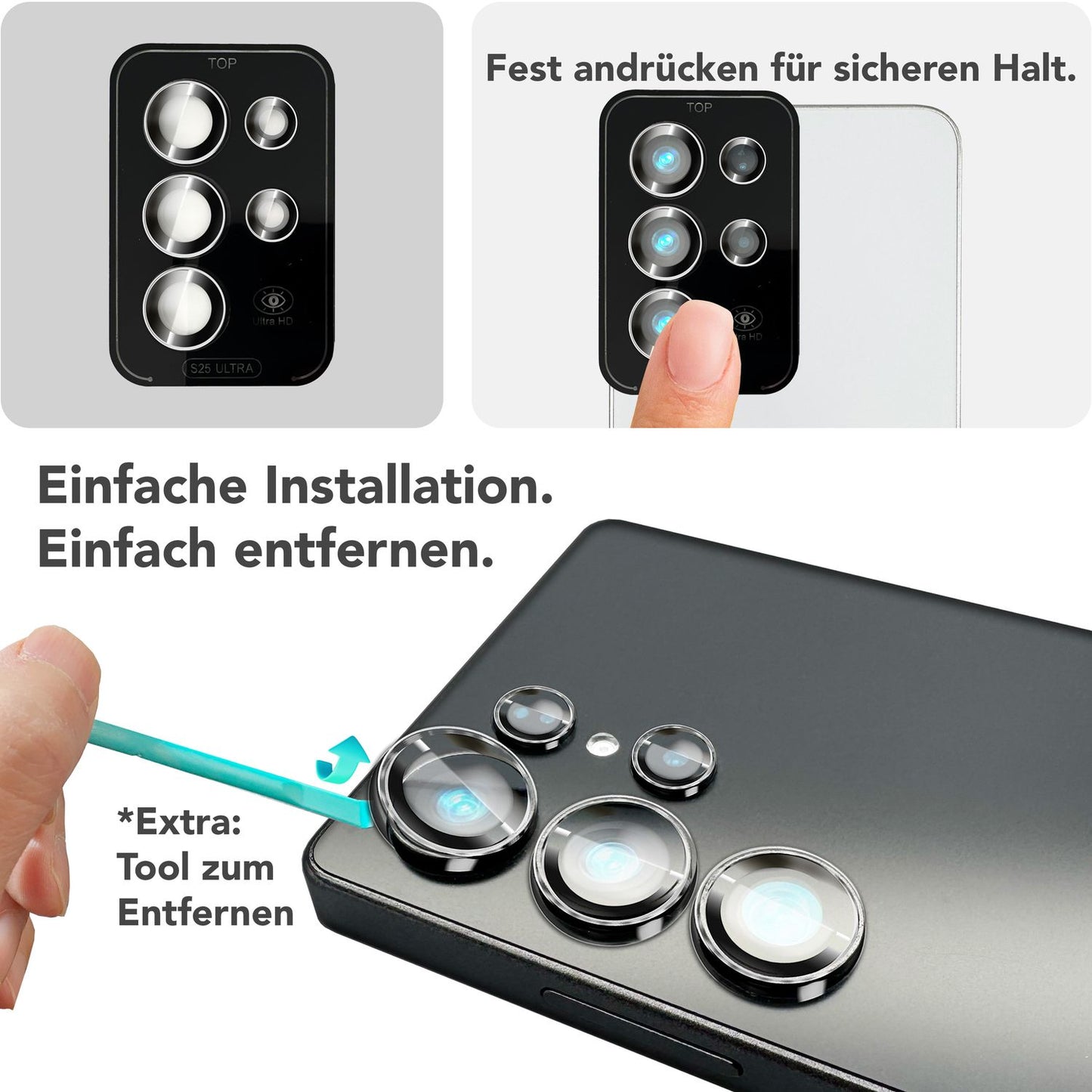 NALIA Focus.Pro CLX Reflexionsfreies Glas - 9H Für S25 Ultra 5er Pack