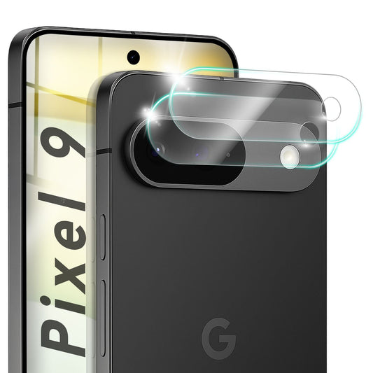NALIA Focus.X2 MAX Kameraschutz für Google Pixel 9 – 2x Kamera Schutzglas, Transparent & Kratzresistent, Vollständige Objektiv-Abdeckung, Hüllen-kompatibel, 9H Härte, Oleophob
