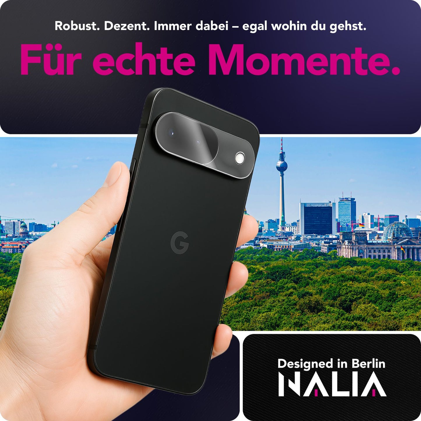 NALIA Focus.X2 MAX Kameraschutz für Google Pixel 9 – 2x Kamera Schutzglas, Transparent & Kratzresistent, Vollständige Objektiv-Abdeckung, Hüllen-kompatibel, 9H Härte, Oleophob