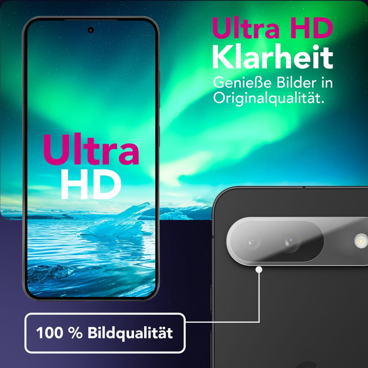 NALIA Focus.X2 MAX Kameraschutz für Google Pixel 9 – 2x Kamera Schutzglas, Transparent & Kratzresistent, Vollständige Objektiv-Abdeckung, Hüllen-kompatibel, 9H Härte, Oleophob