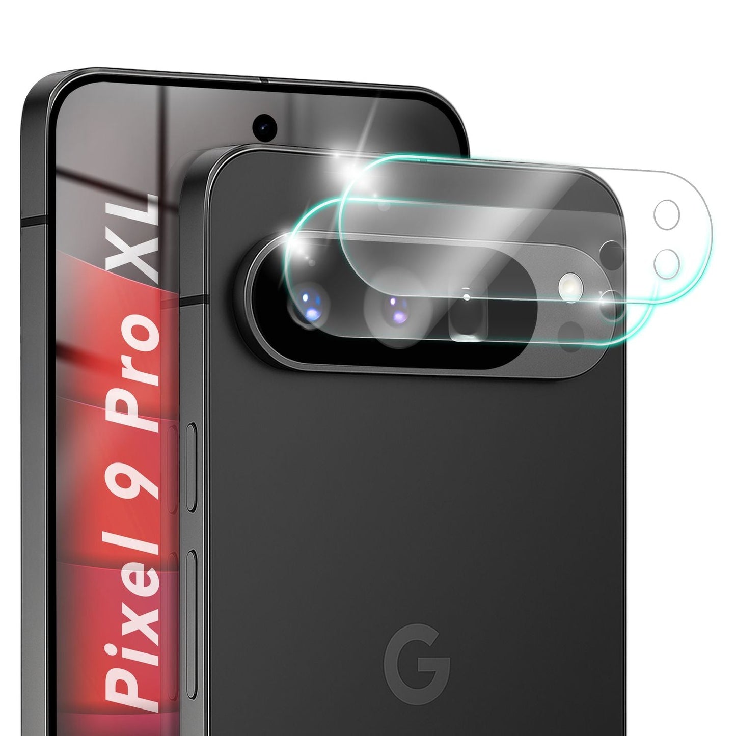 NALIA Focus.X2 MAX Kameraschutz Für Google Pixel 9 Pro XL - 9H Hartglas, Dicke 0,33mm, Vollständige Rückkamera Abdeckung