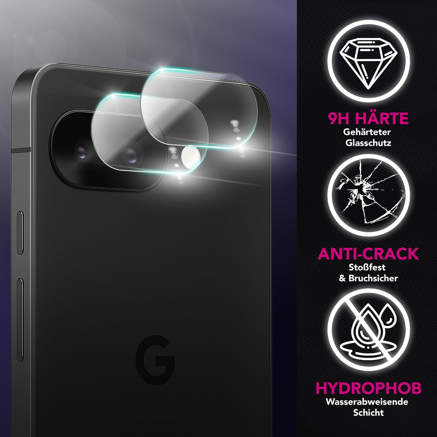 NALIA Focus.X2 MAX Kameraschutz - 9H Härte, Ultra-Klar, Passgenau Für Pixel 9a Schutzglas