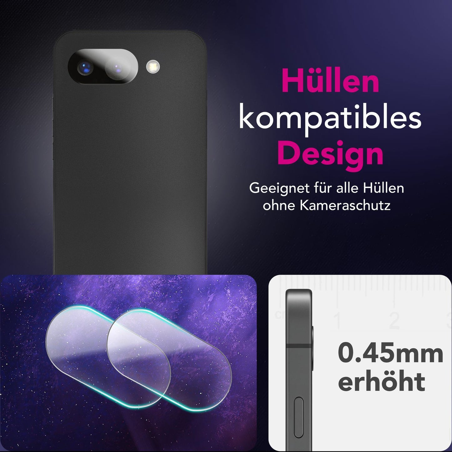 NALIA Focus.X2 MAX Kameraschutz - 9H Härte, Ultra-Klar, Passgenau Für Pixel 9a Schutzglas