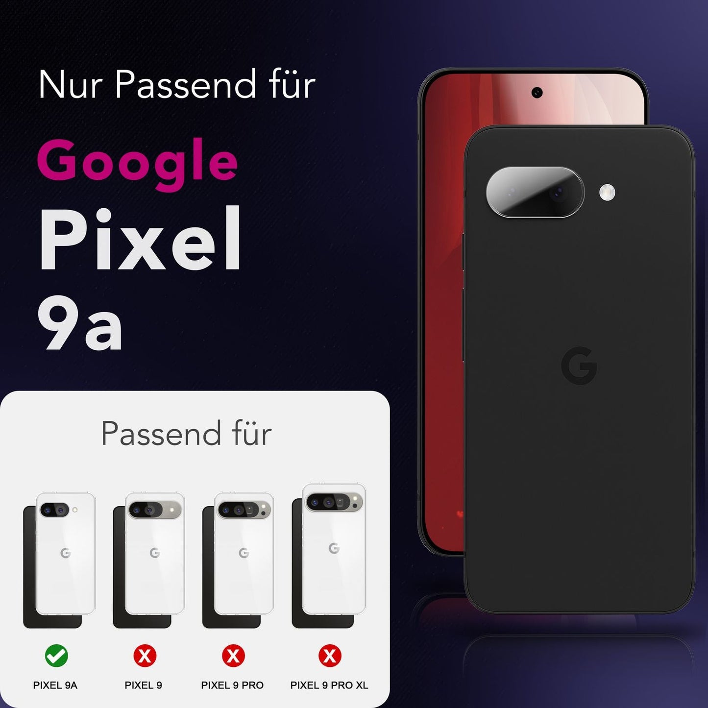 NALIA Focus.X2 MAX Kameraschutz - 9H Härte, Ultra-Klar, Passgenau Für Pixel 9a Schutzglas