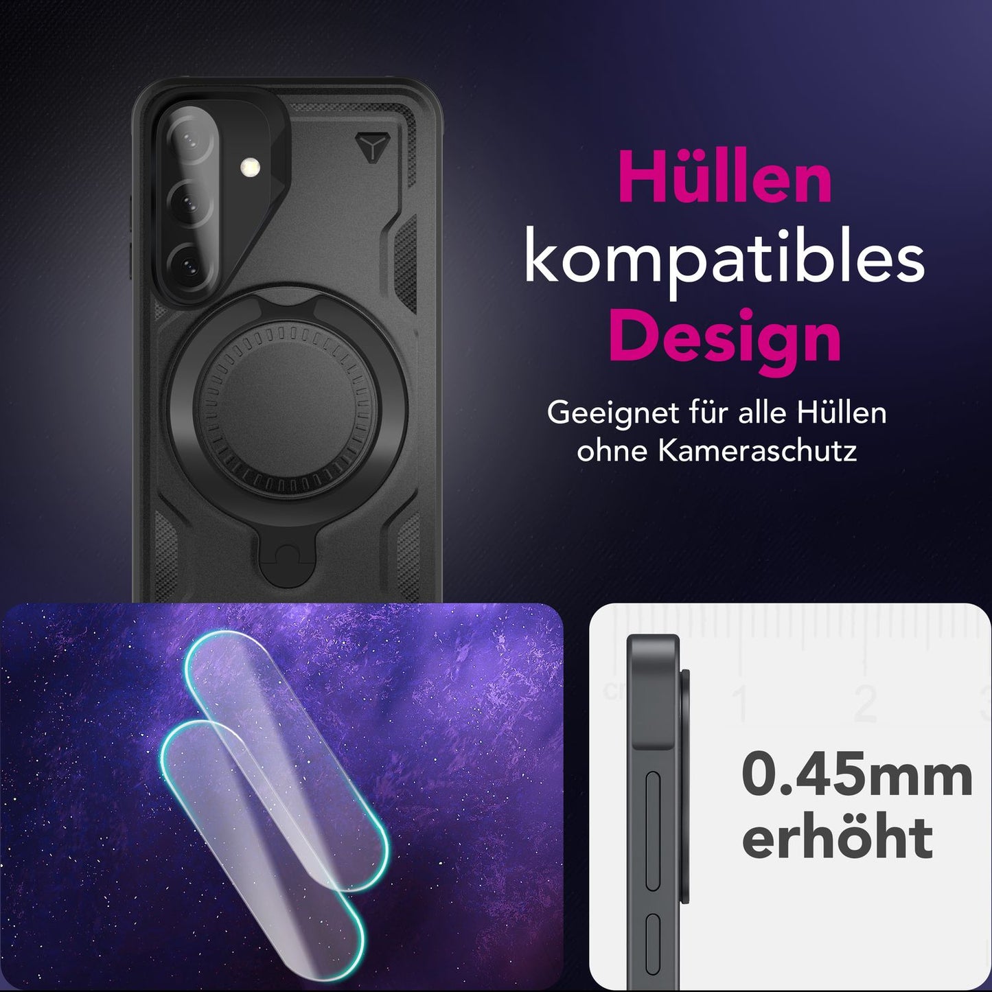 NALIA Focus.X2 MAX Kameraschutz - 9H Härte Ultra-Klar Hüllenfreundlich