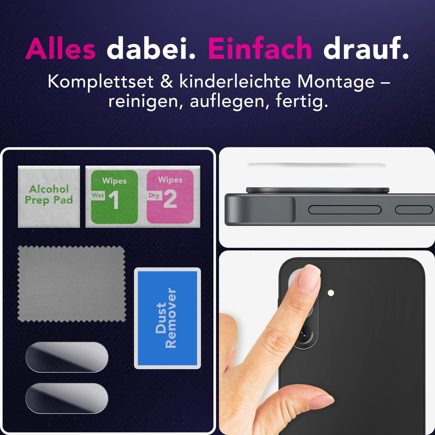 NALIA Focus.X2 MAX Kameraschutz - 9H Härte Ultra-Klar Hüllenfreundlich