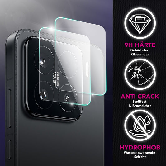 NALIA Focus.X2 MAX Kameraschutz Ultra-Klar Fettabweisend - 2x Glas, 9H Härte, Xiaomi 15 Kompatibel