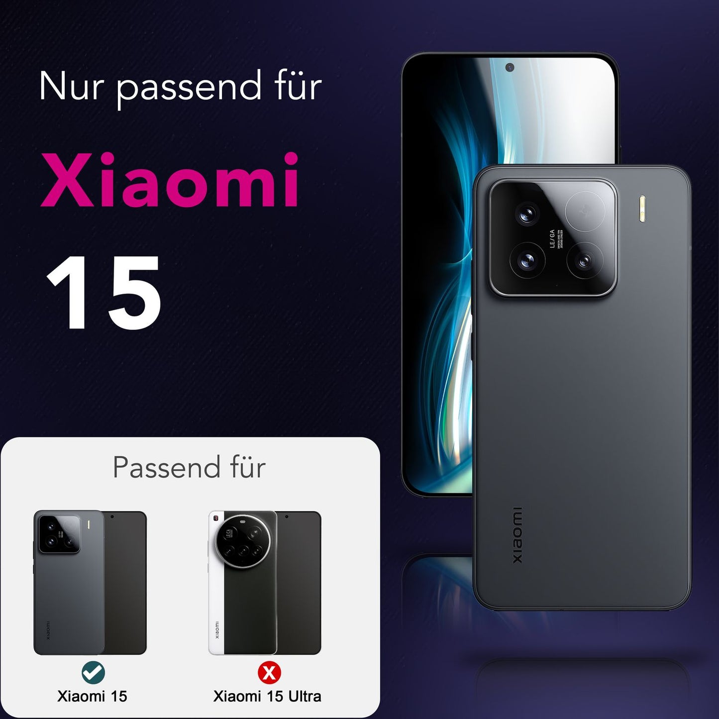 NALIA Focus.X2 MAX Kameraschutz Ultra-Klar Fettabweisend - 2x Glas, 9H Härte, Xiaomi 15 Kompatibel