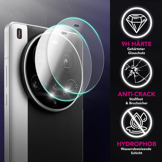 NALIA Focus.X2 MAX Kameraschutz - 9H Härte, Ultra-Klar, Passgenau