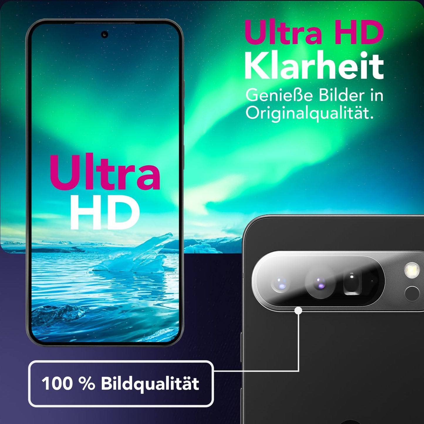 NALIA Focus.X2 MAX Kameraschutz für Google Pixel 9 Pro – 2x Kamera Schutzglas für Rückkamera, Kratzfeste Abdeckung mit 9H Härte, Ultra-Klar, Hüllenfreundlich, Anti-Schlieren