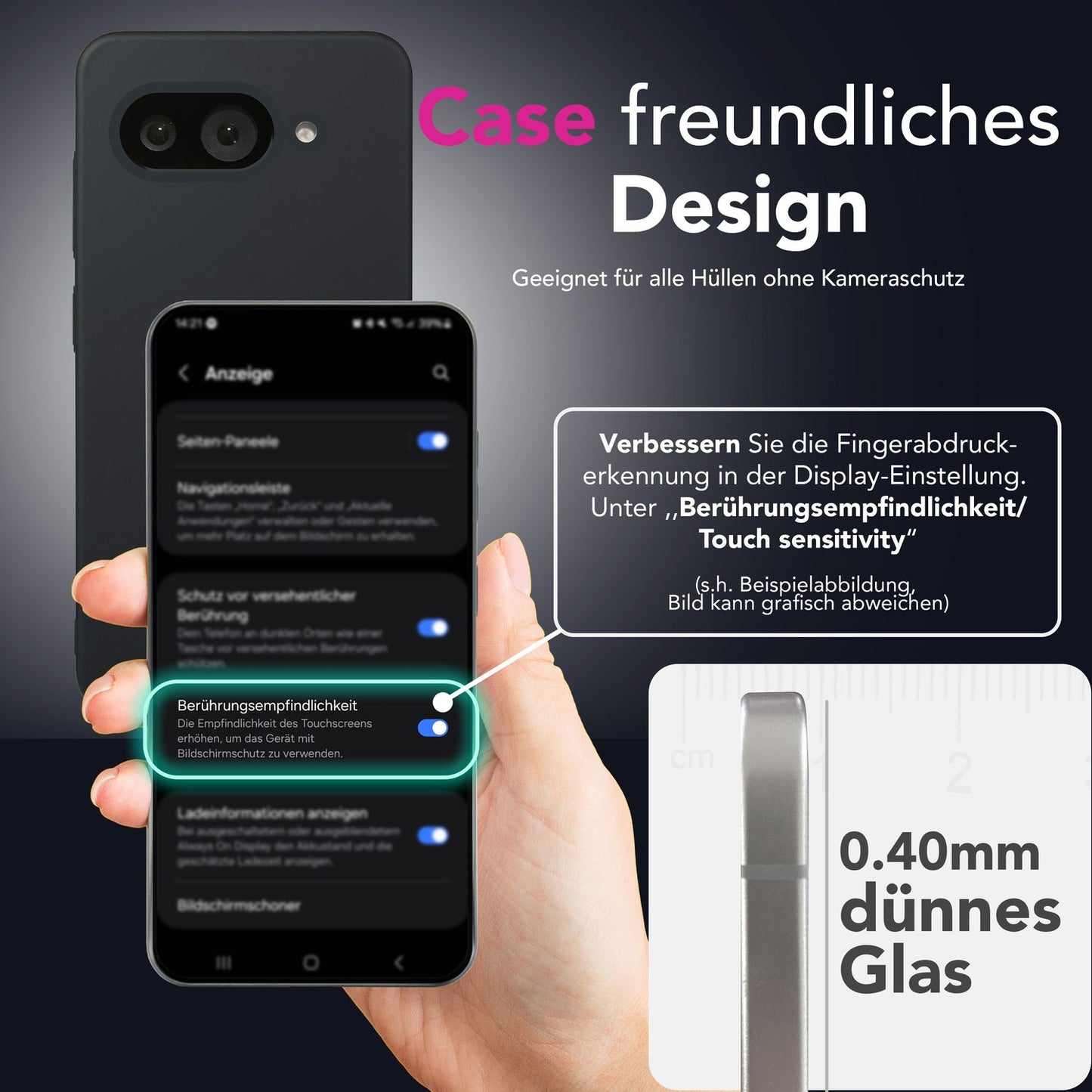 NALIA ArmorGlassX für Google Pixel 9a Glas, Set 2x Schutzglas [9H], Klare Panzerfolie mit schwarzem Rahmen, Berührungssensitiv, Anti-Kratzer Displayglas, Easy Install, Blasenfrei