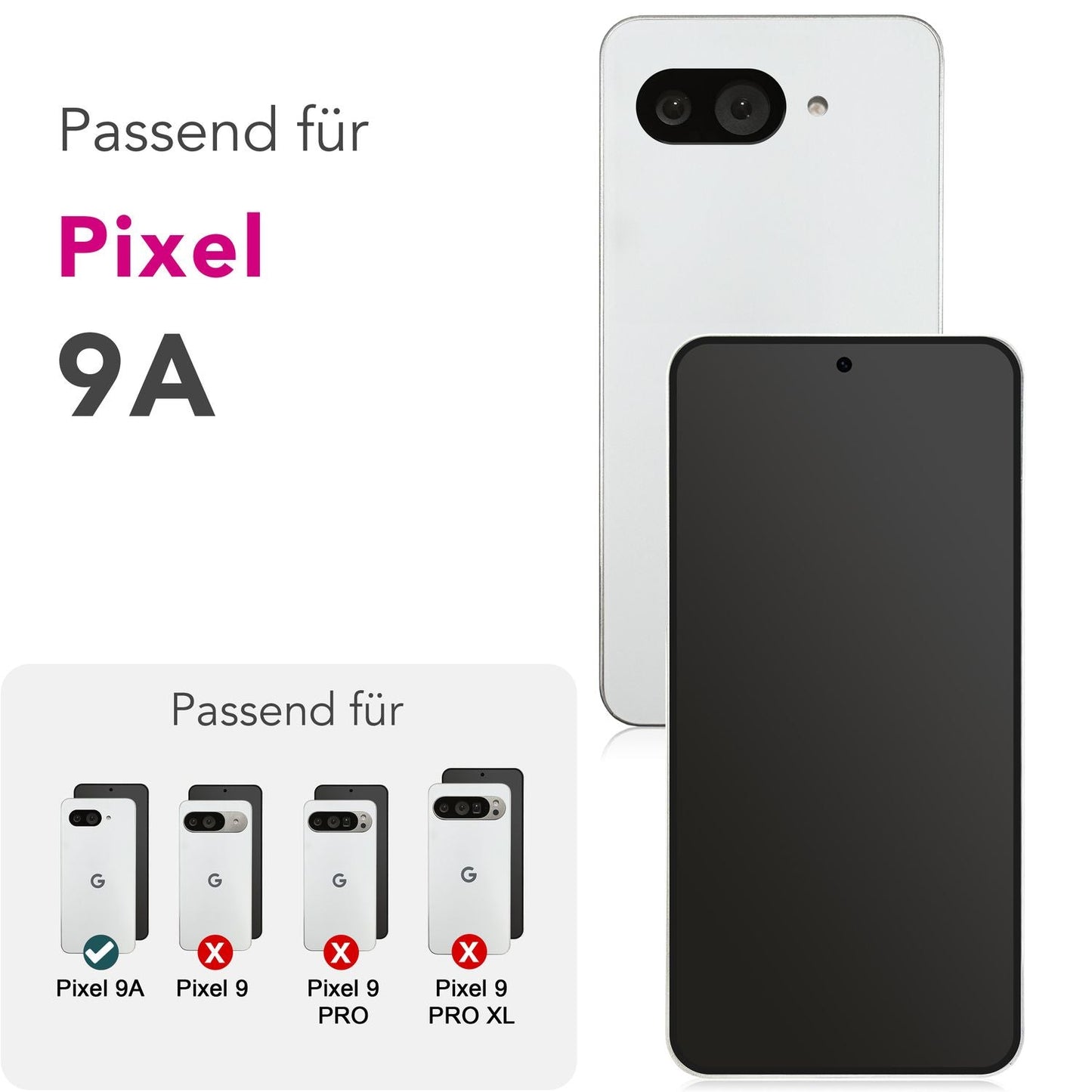 Szkło NALIA Pixel 9a AntiSpyX – ekran prywatności 9H, grubość 0,3 mm, antyodciskowy