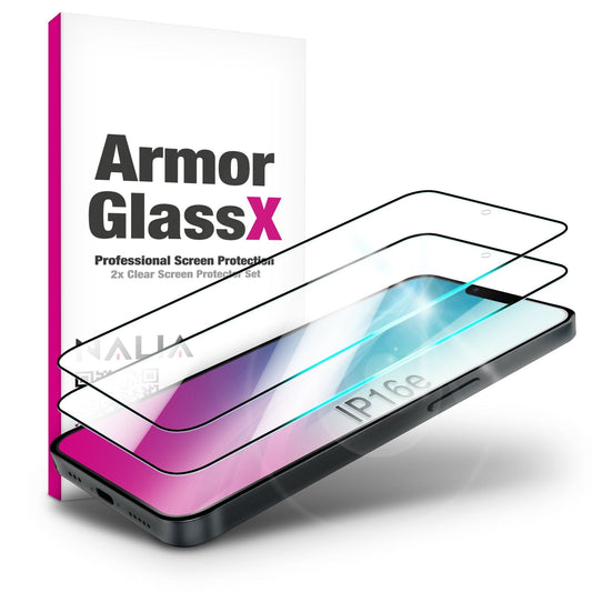 NALIA ArmorGlassX iPhone 16e Glas Schutzglas - 9H Härte, Kristallklar, Anti-Fingerprint