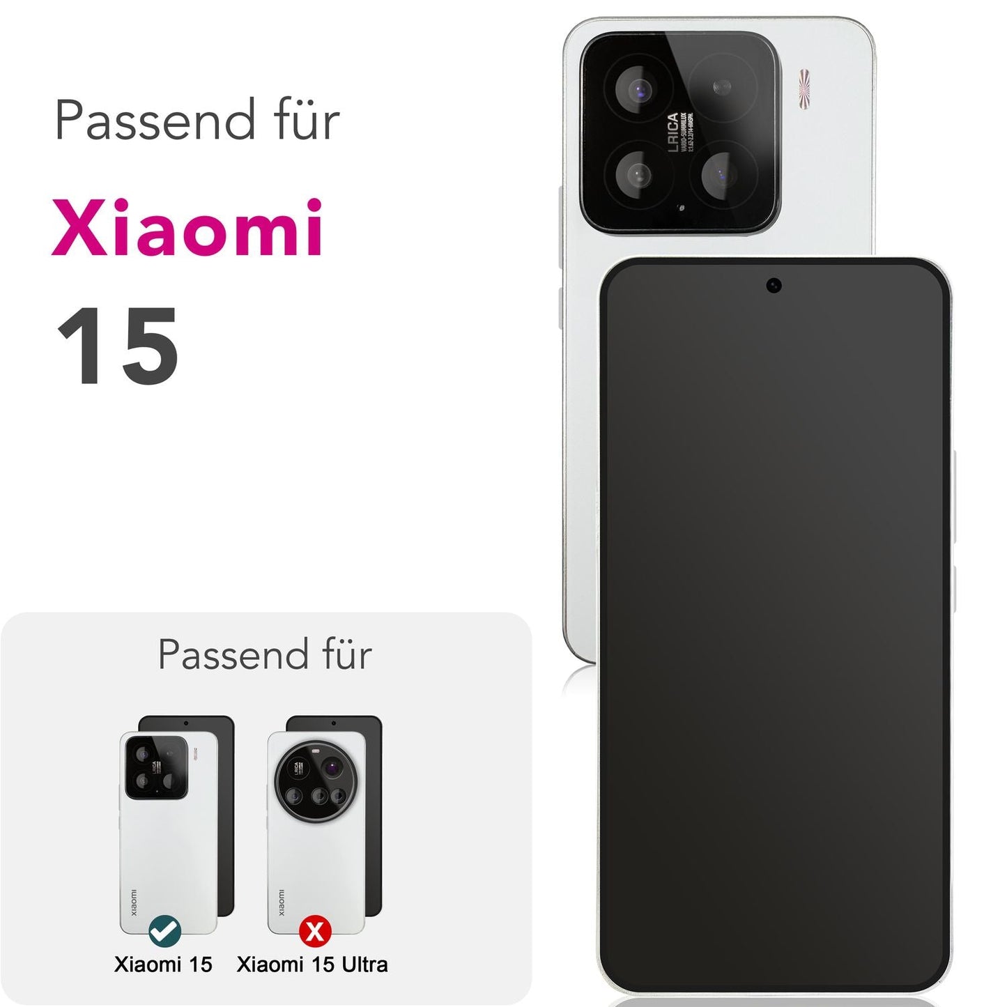 NALIA AntiSpyX Blickschutzglas Xiaomi 15 - 9H Härte Blasenfrei Passgenau