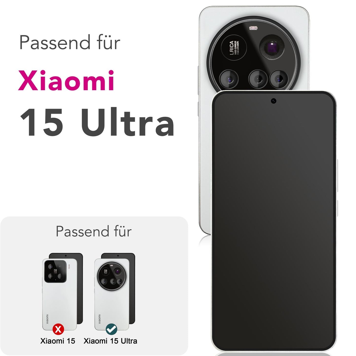 NALIA AntiSpyX Xiaomi 15 Ultra Blickschutzfolie - 9H Glas, Dicke 0,33 mm, Blasenfrei