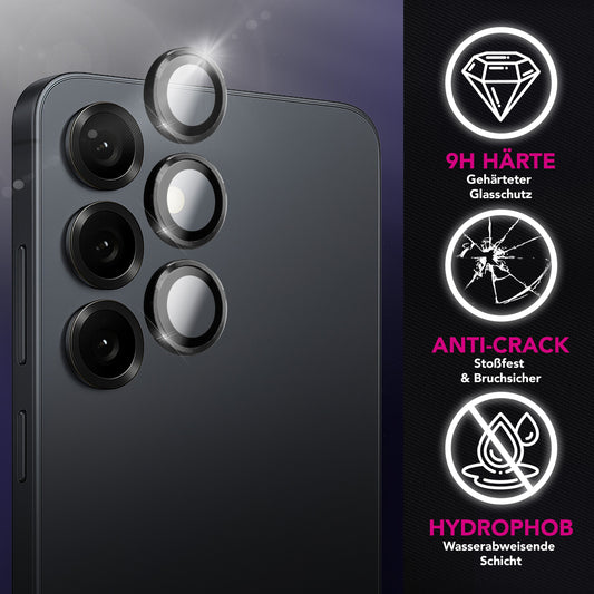 NALIA FocusPro CLX Kamera Glas - 9H Härte, Selbstklebend, Hüllenfreundlich Für Galaxy S25 FE
