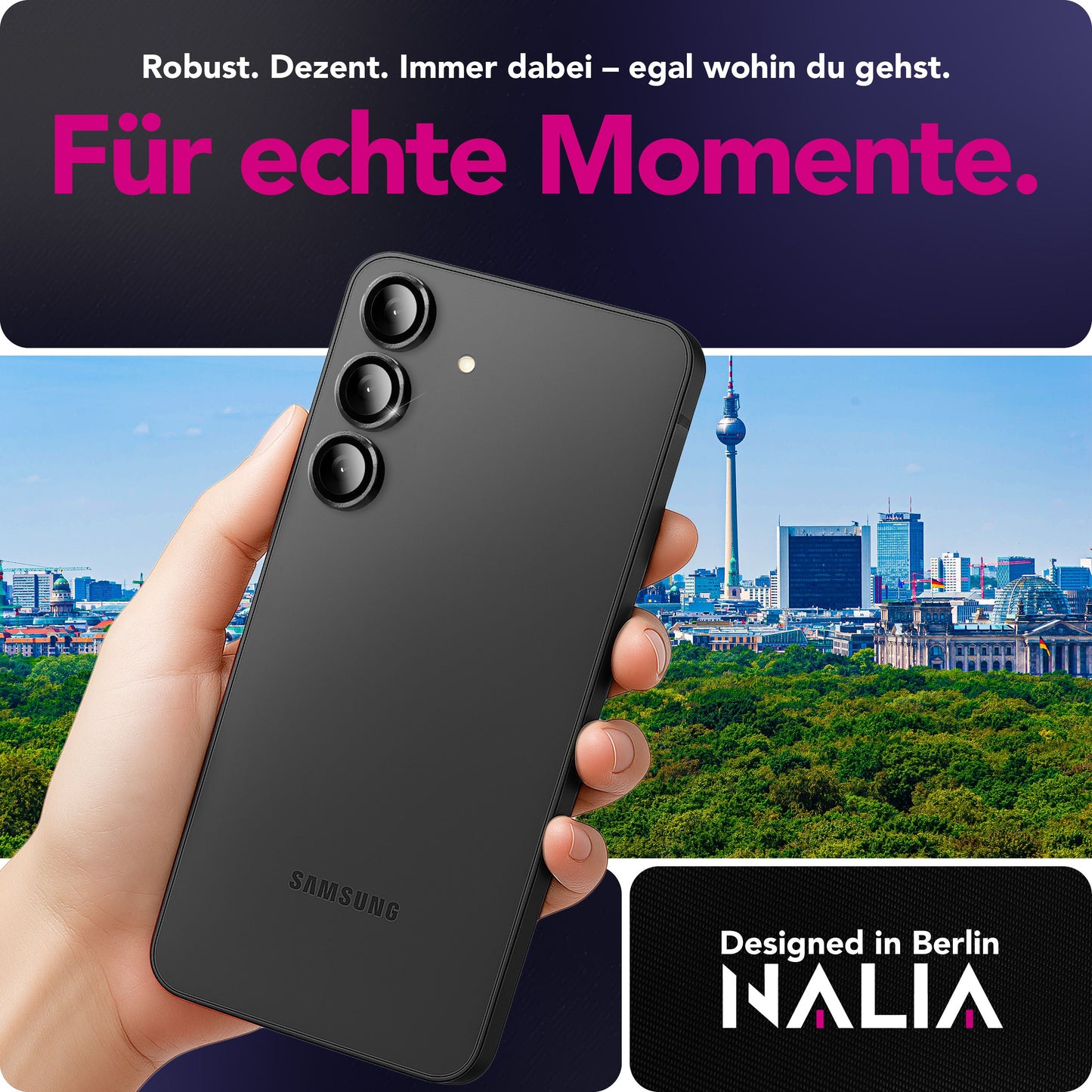 NALIA FocusPro CLX Kamera Glas - 9H Härte, Selbstklebend, Hüllenfreundlich Für Galaxy S25 FE