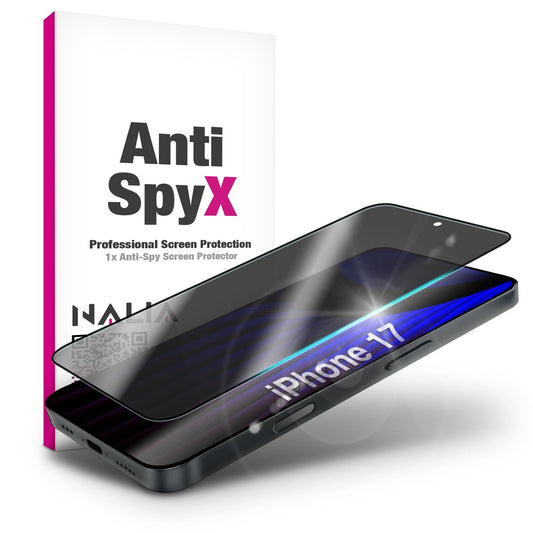 NALIA AntiSpyX Privacy Schutzglas IPhone 17 - 9H Härte, Anti-Spy Sichtschutz, Kratzfest