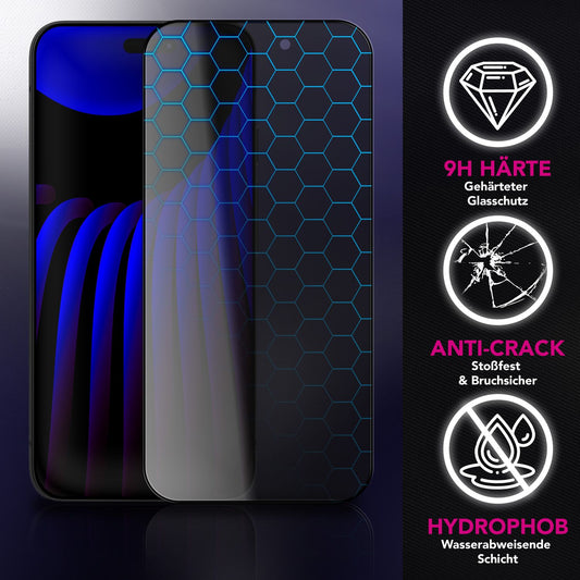 NALIA AntiSpyX Privacy Schutzglas IPhone 17 - 9H Härte, Anti-Spy Sichtschutz, Kratzfest